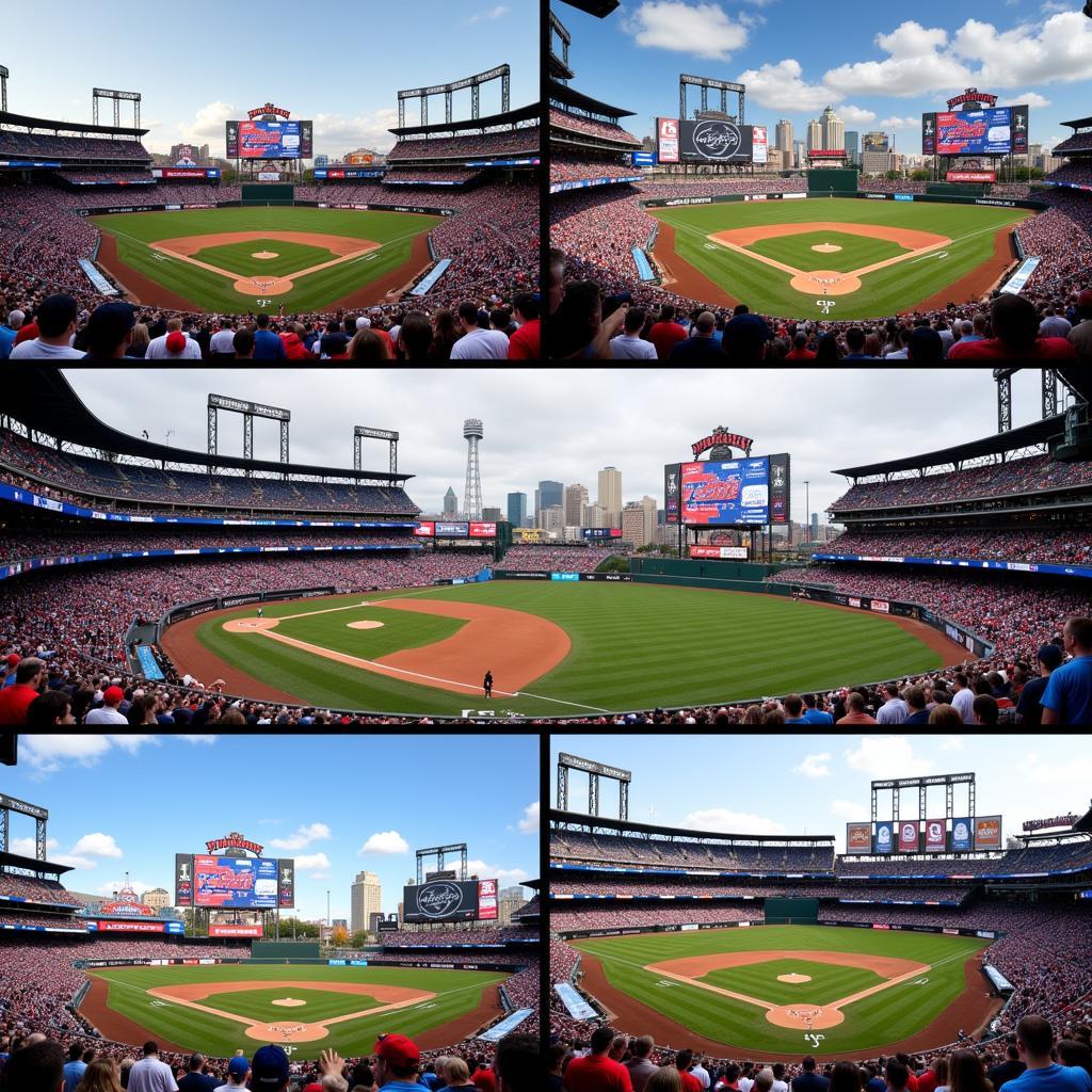 Iconic MLB Stadiums - Panoramic Views