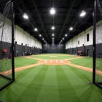 Modern Indoor Batting Cage Facility in San Diego