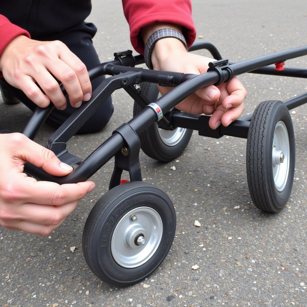 Inspecting a Used Dog Wheelchair