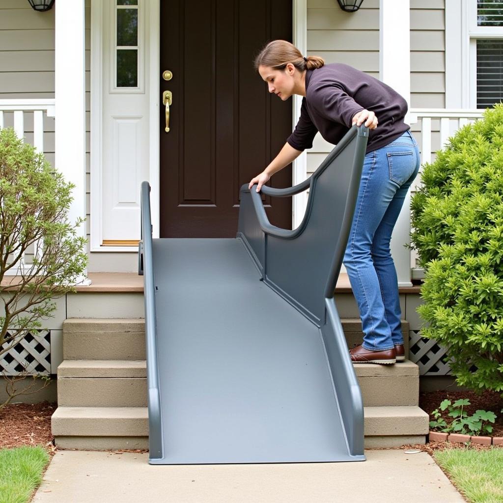 Installing a Plastic Wheelchair Ramp