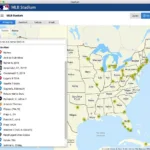 Interactive Major League Baseball Stadium Map