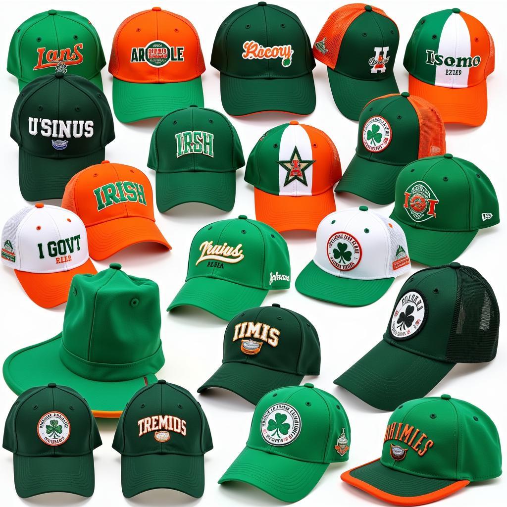 Collection of Irish baseball caps