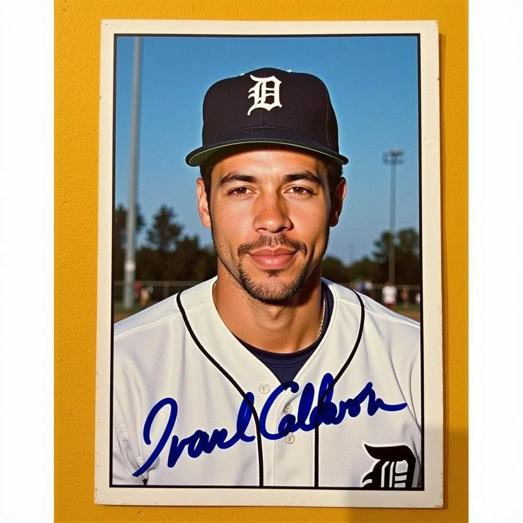 Ivan Calderon Signed Baseball Card