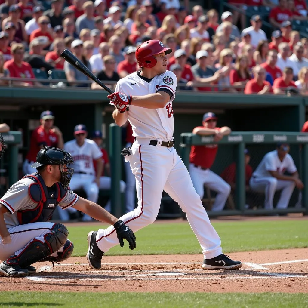 Ivy League baseball player hitting a home run