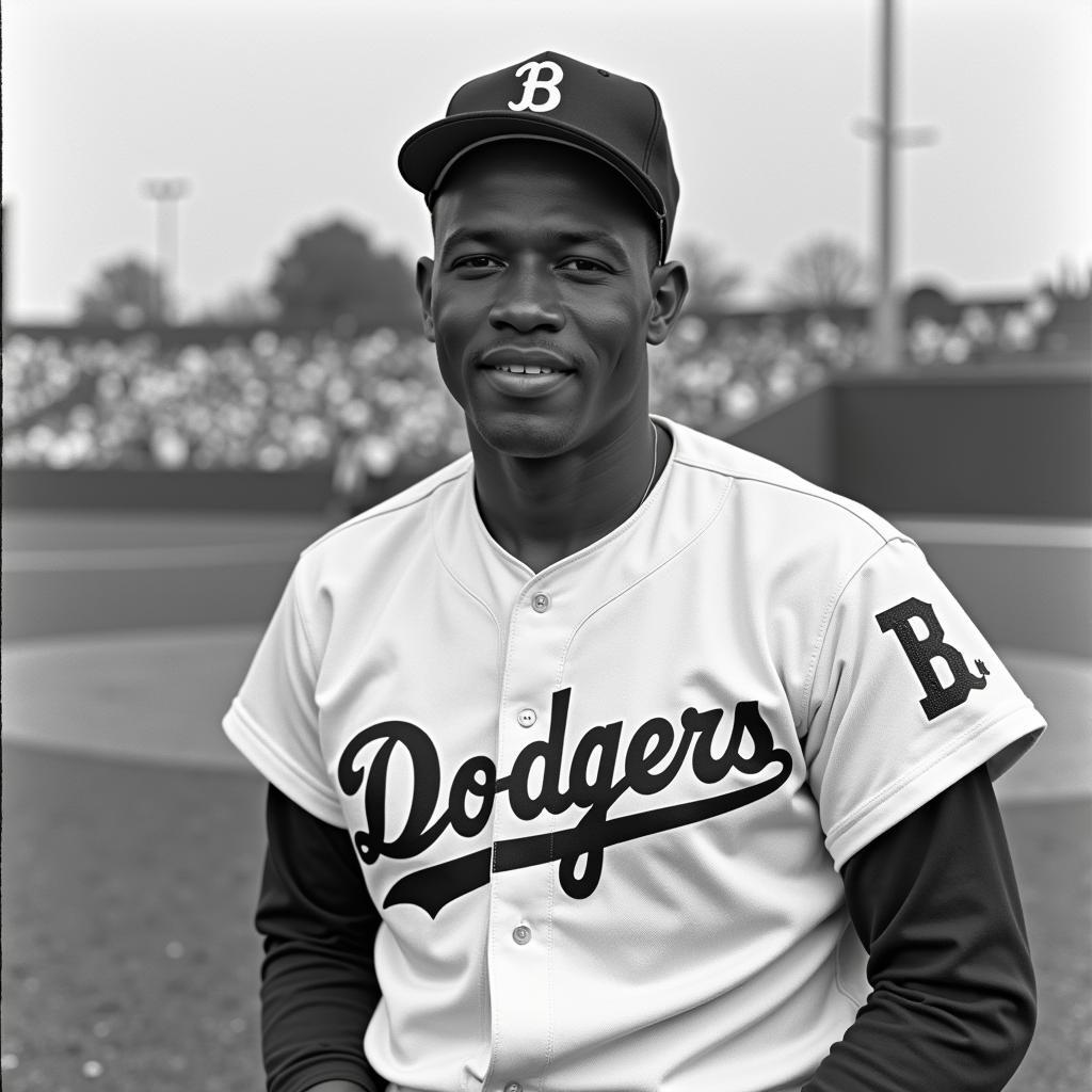 Jackie Robinson with the Brooklyn Dodgers