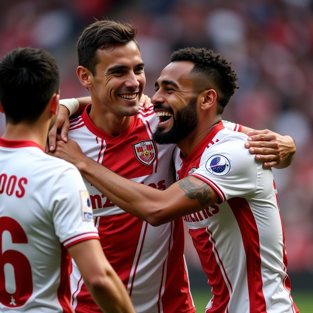 Jackson Roos Celebrates a Goal with Besiktas