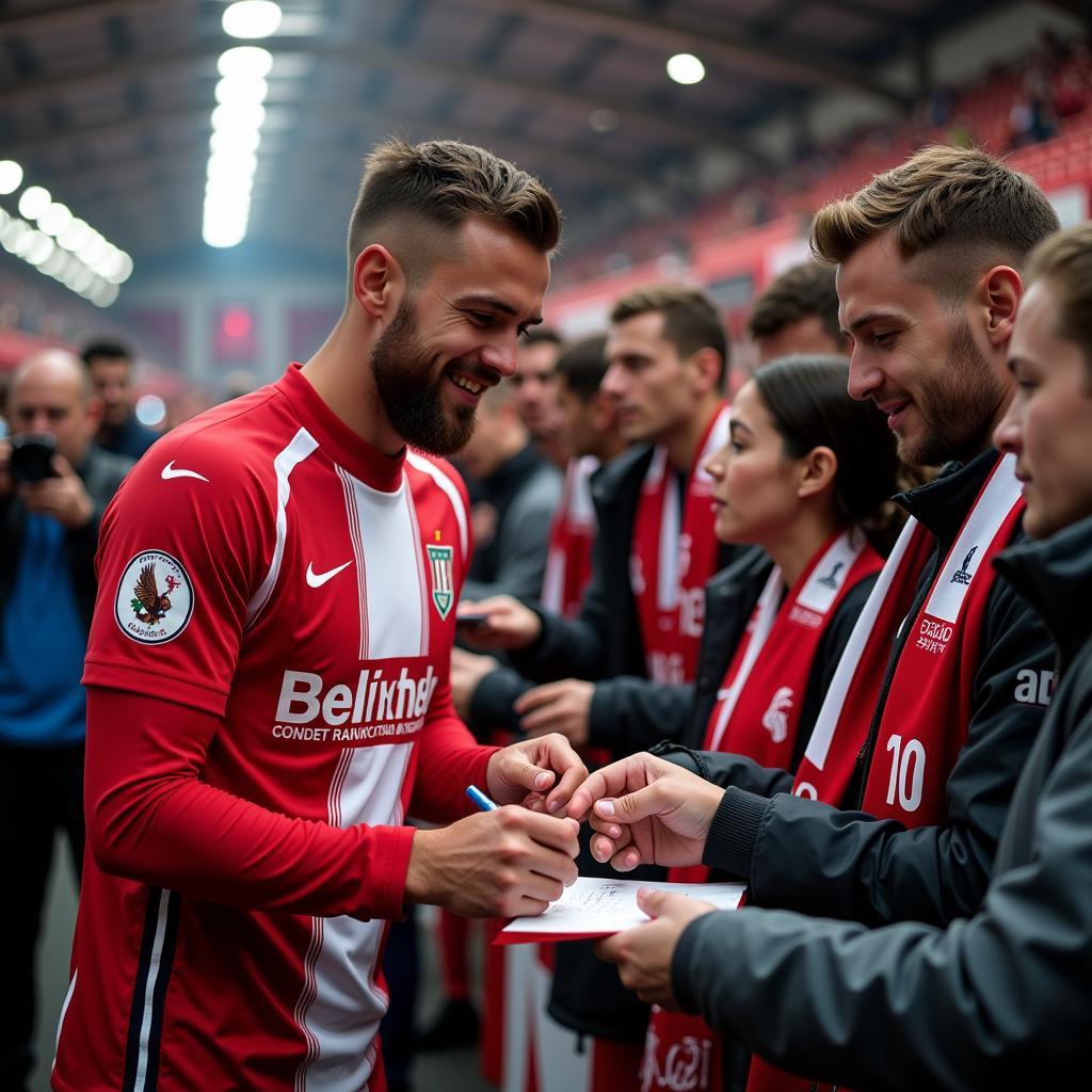 Jake Cooper Signing Autographs for Beşiktaş Fans