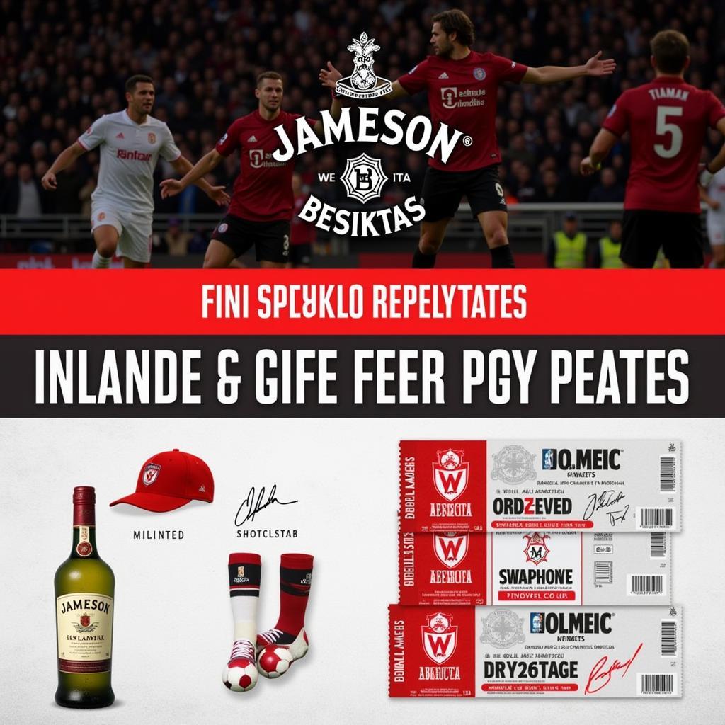 Jameson Sweepstakes banner showcasing prizes and Besiktas imagery