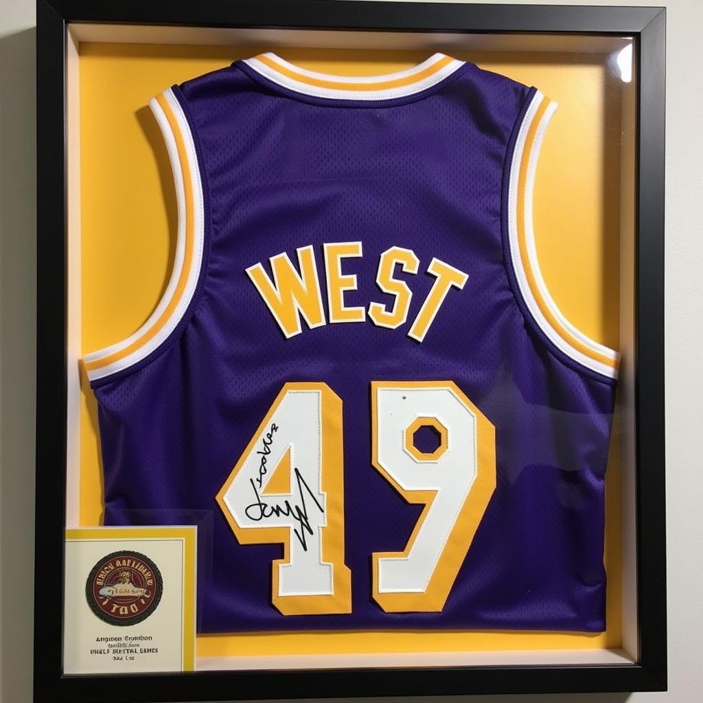 Jerry West Autographed Lakers Jersey