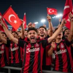 Besiktas Fans Celebrating in Jim Lane