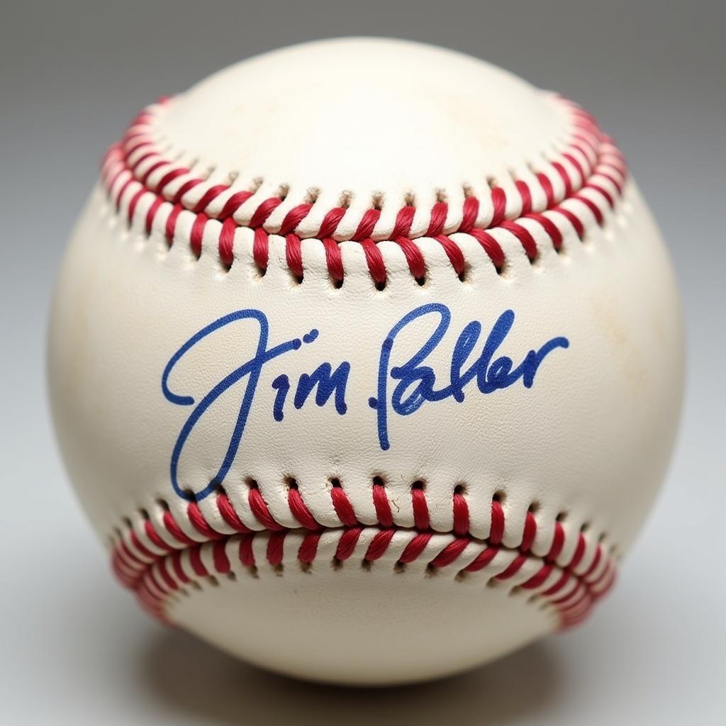 A Close-up of a Jim Palmer Autographed Baseball