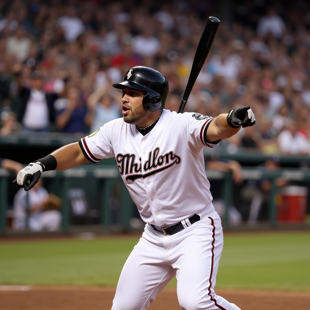 Jim Thome celebrating a home run