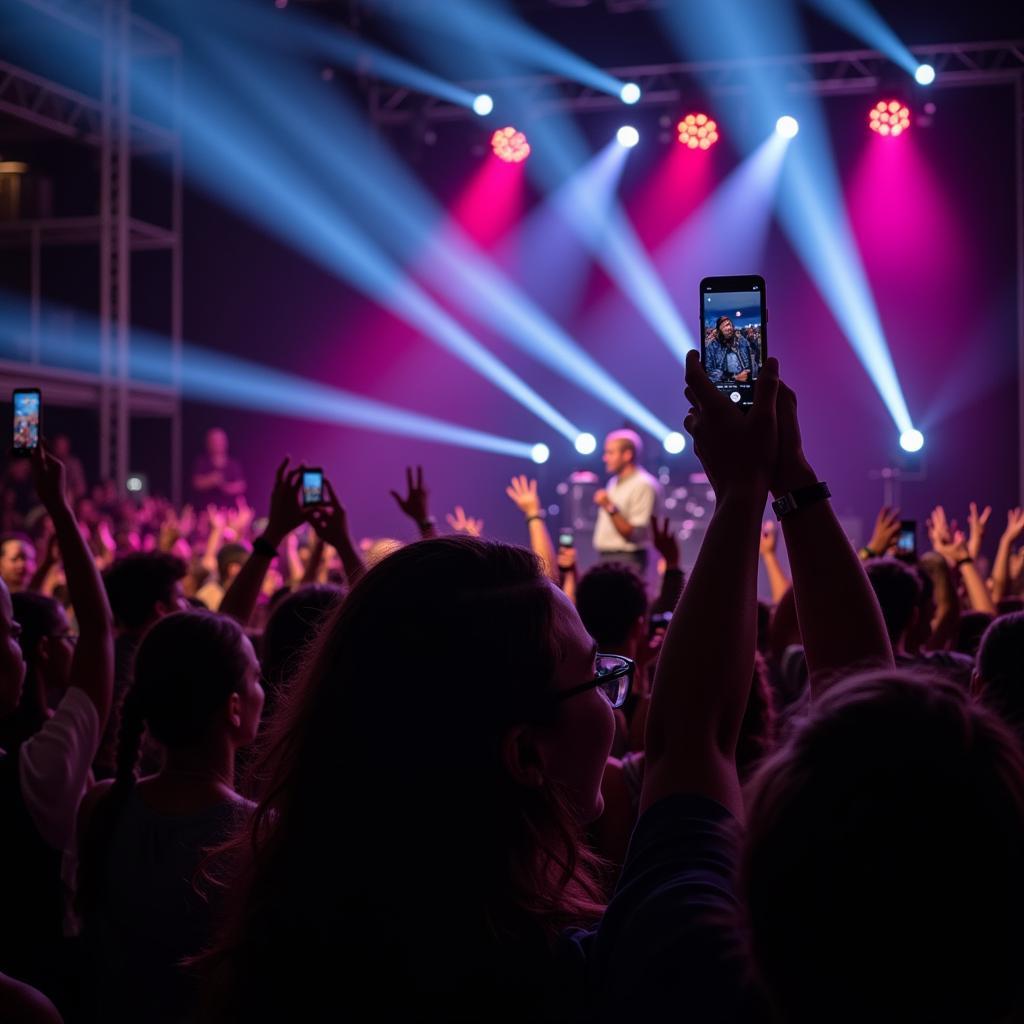  Enthusiastic crowd at a Joe Lopez concert