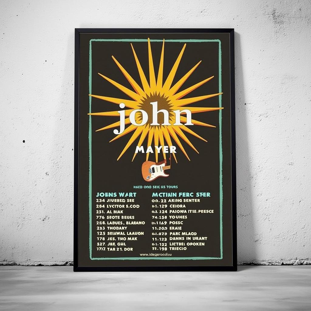 John Mayer Concert Poster