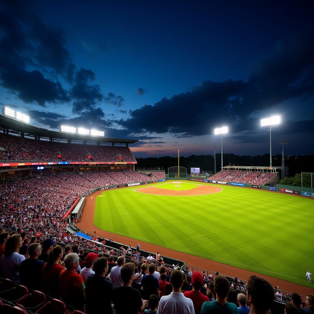 John Thurman Field at night during a game