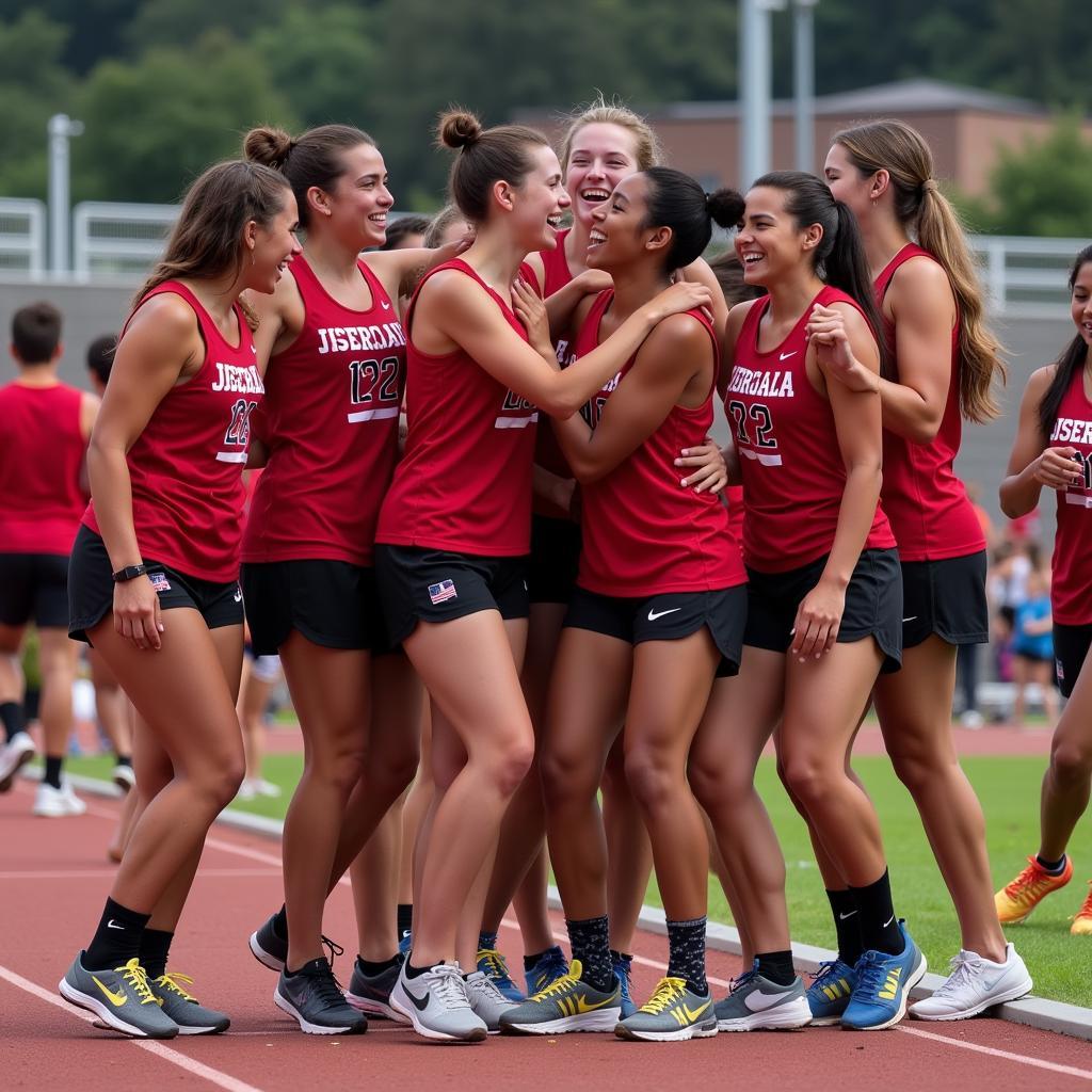 JSerra Track and Field Team Celebrating Victory