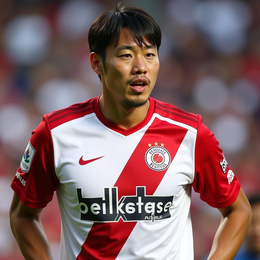 Jung Hoo Lee wearing the Besiktas jersey during his time with the club