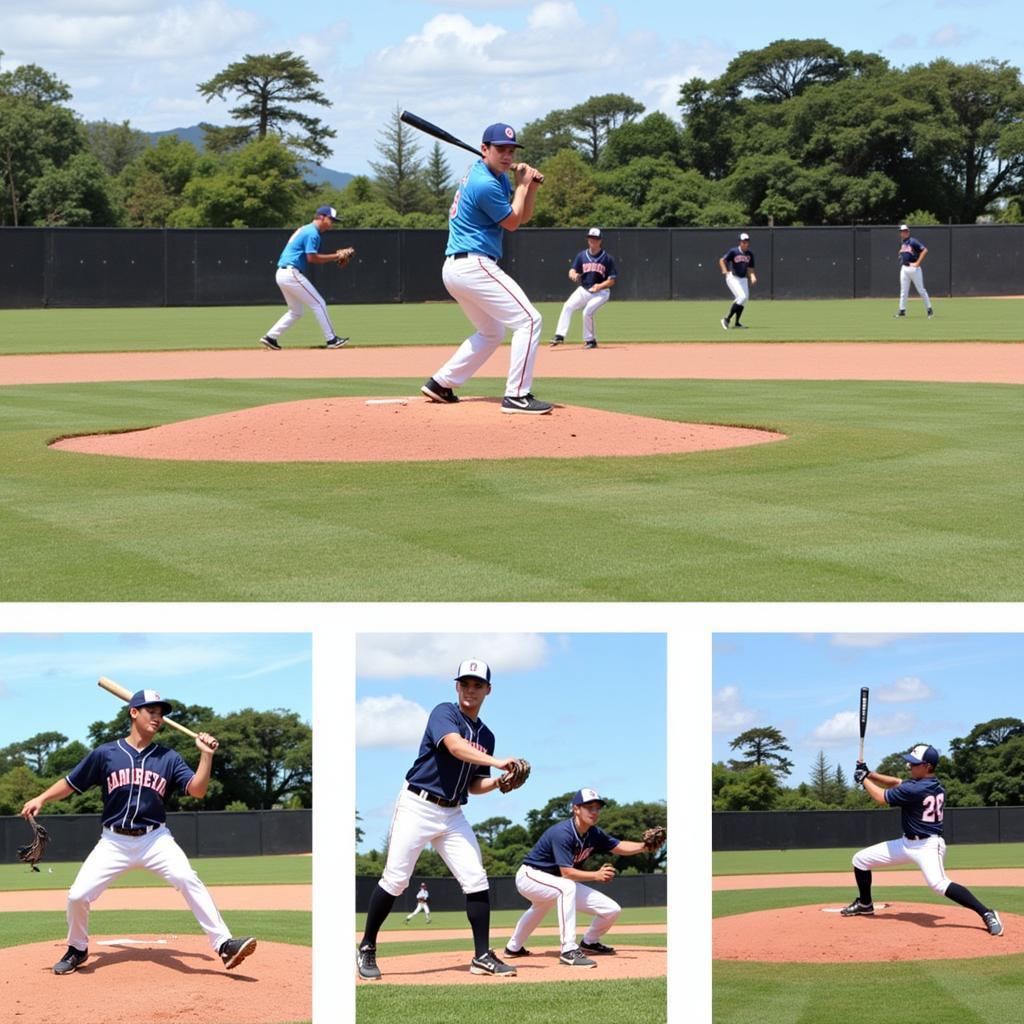 Kamehameha Baseball Team Training for 2024 Season