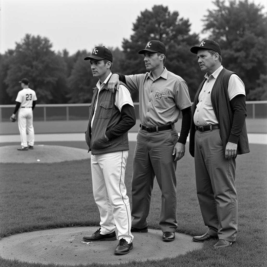 KC Royals Scouts Evaluating a Pitcher