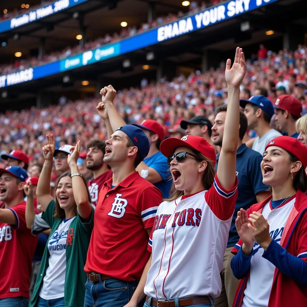 Kentucky baseball fans cheering enthusiastically for their favorite MLB team