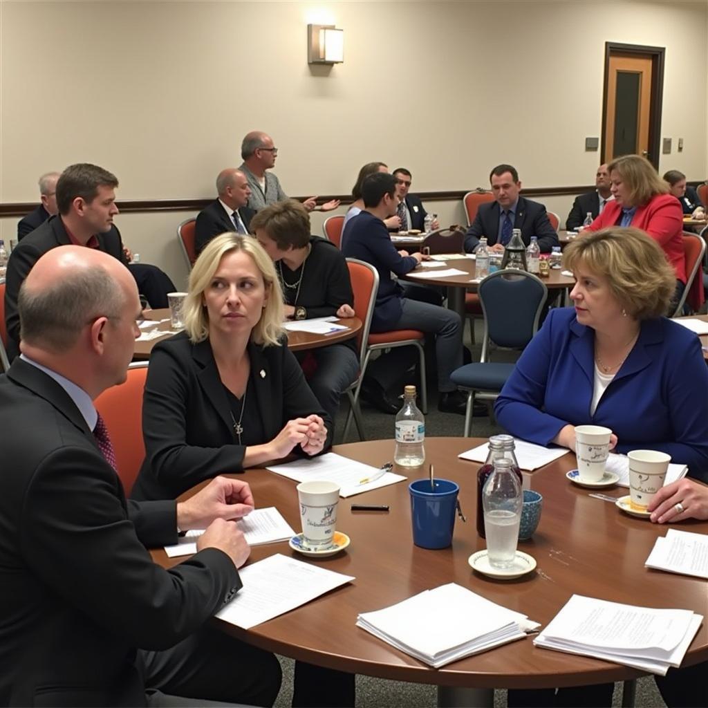 Kentucky city officials collaborating during a KLC workshop.