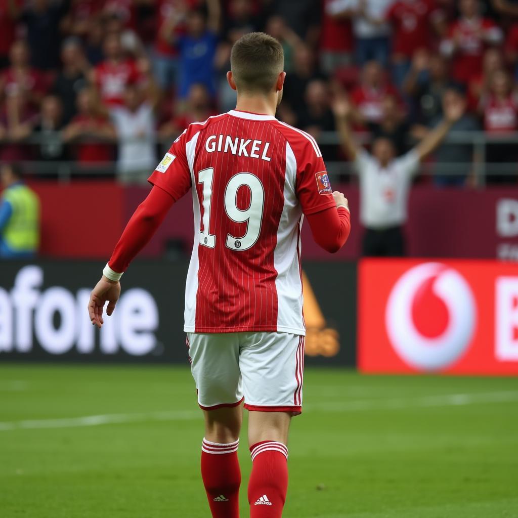 Kevin Ginkel proudly sporting his Besiktas jersey