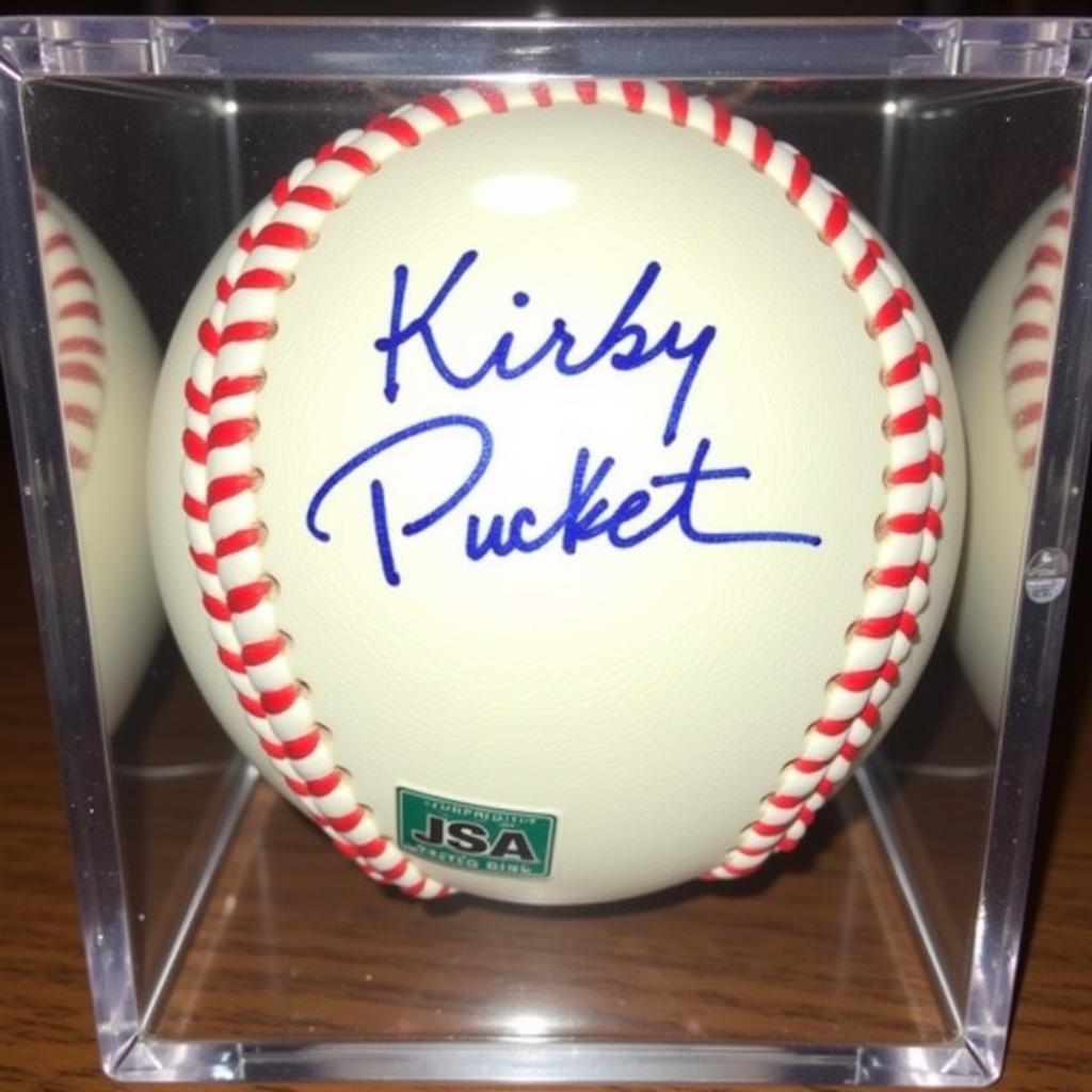 Kirby Puckett Autographed Baseball with JSA Authentication