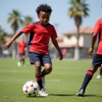 Korey Brown showcasing his skills during a youth soccer game in Long Beach