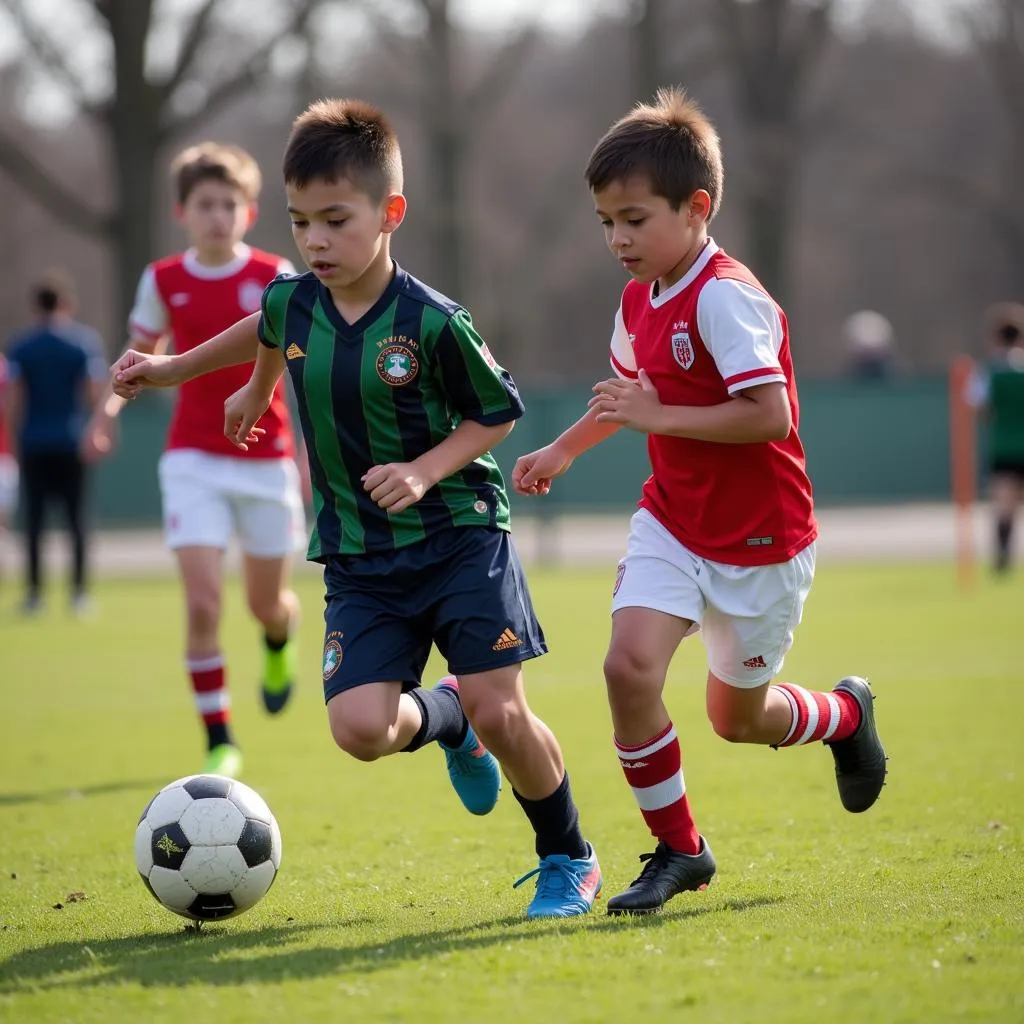 Kyle Watson playing youth soccer in Detroit