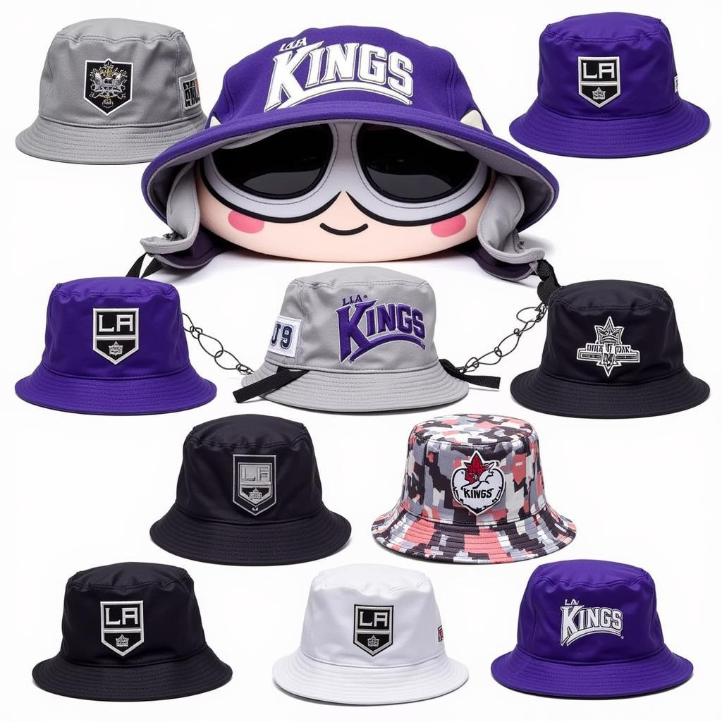 Variety of LA Kings bucket hats