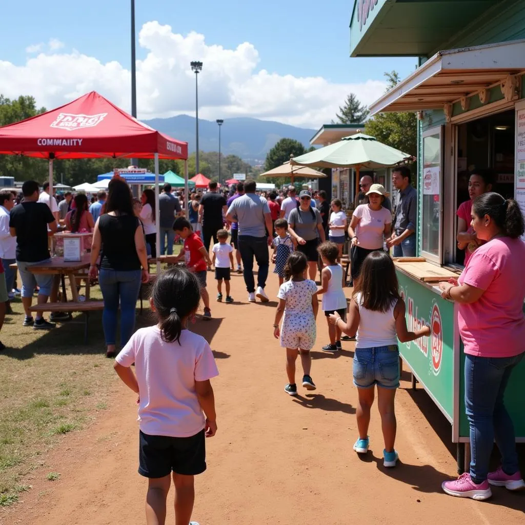 A community event at La Rinconada Baseball Stadium