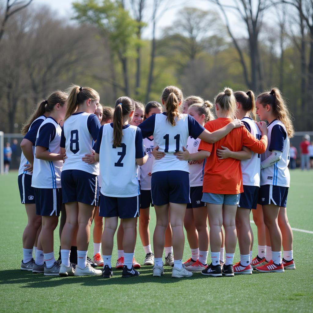 Lacrosse Team Huddle