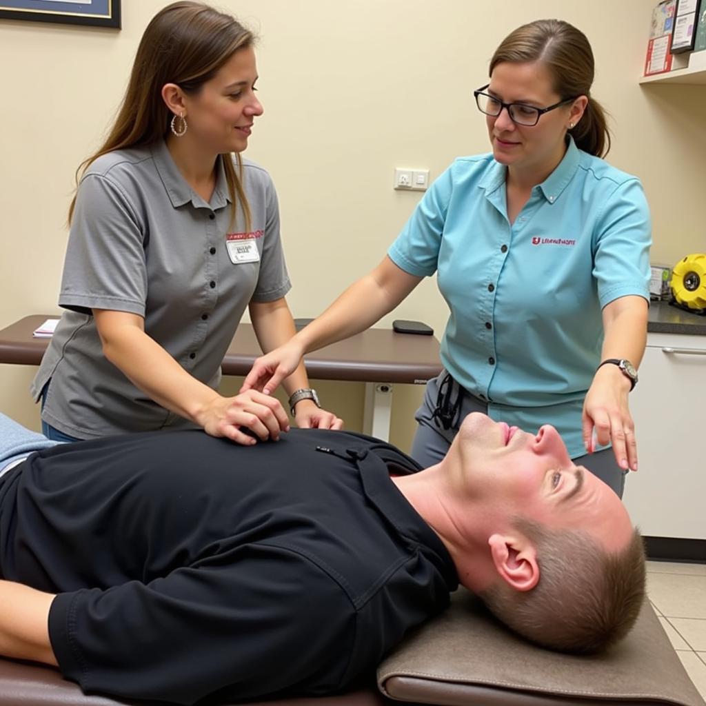 Patient Participating in Physical Therapy Session