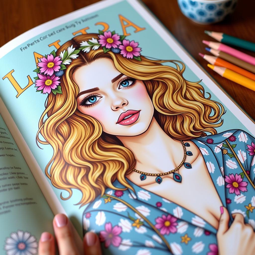 Lana Del Rey coloring book cover