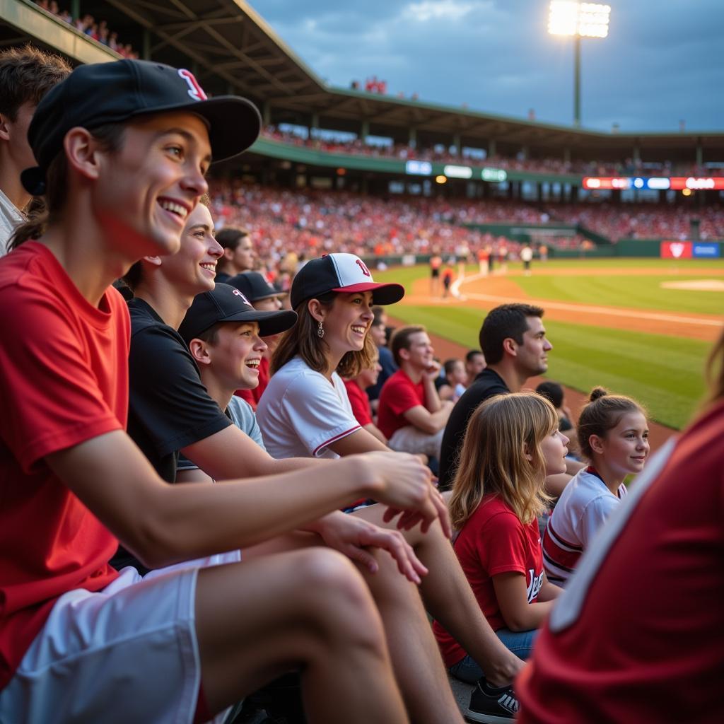 Families Cheering at a Lancaster Lebanon League Baseball Game 