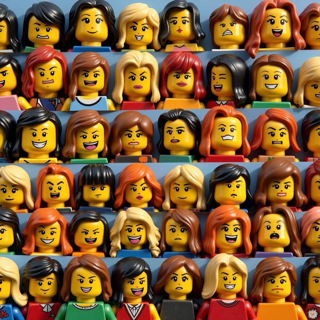 Lego Heads with Different Emotions