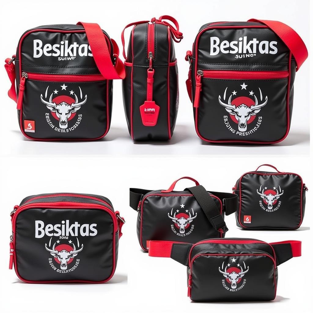 A collection of Besiktas-themed lior crossbody bags