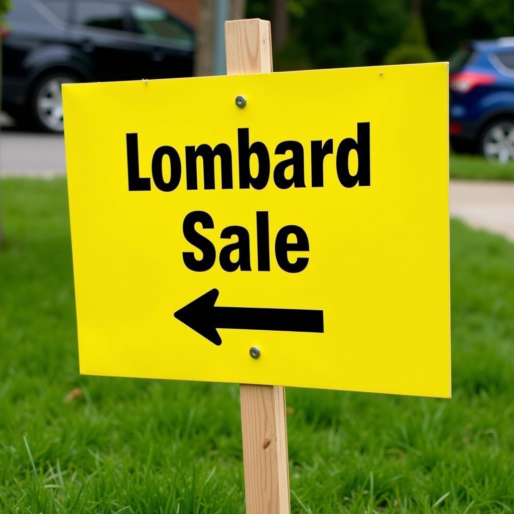 Lombard Garage Sale Sign