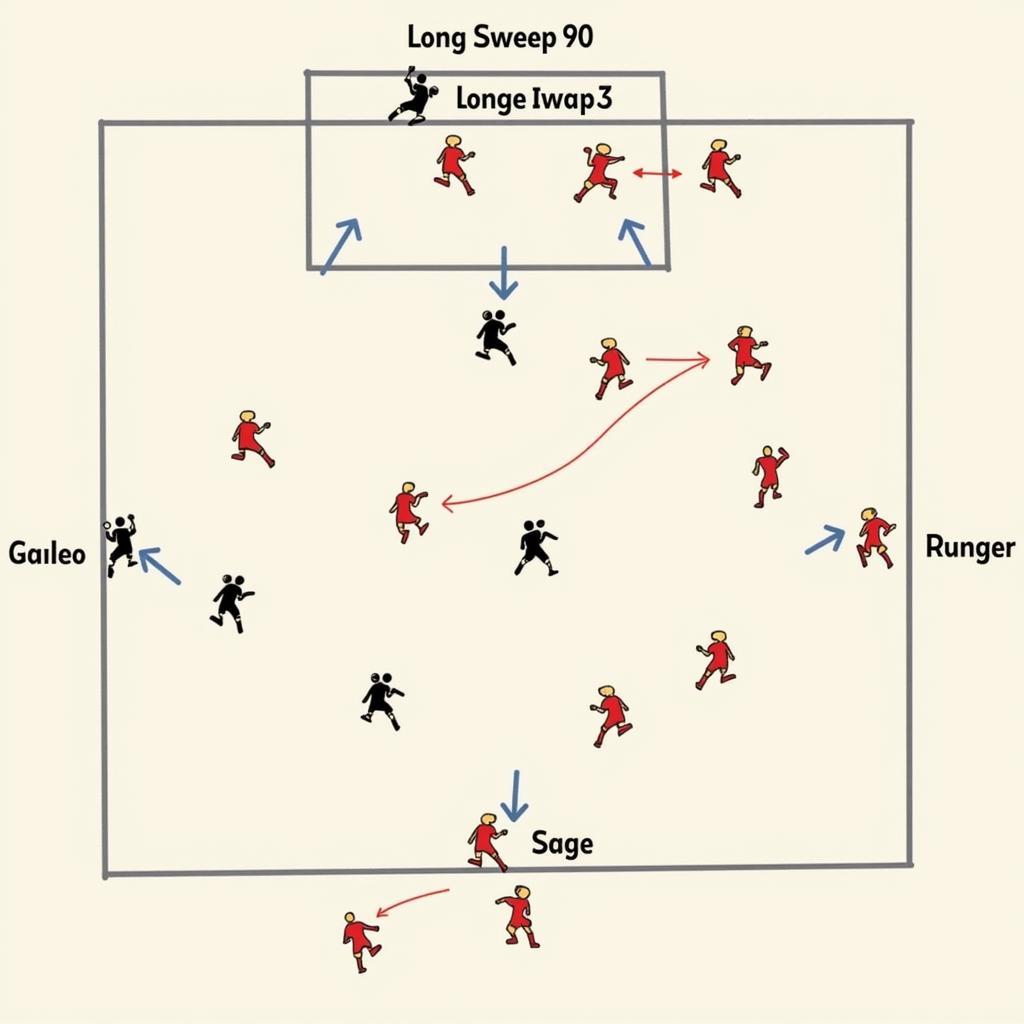 Long sweep 90 formation illustration