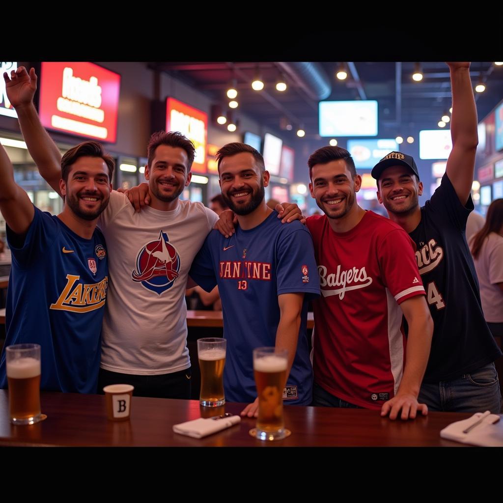 Los Angeles Sports Fans Celebrating