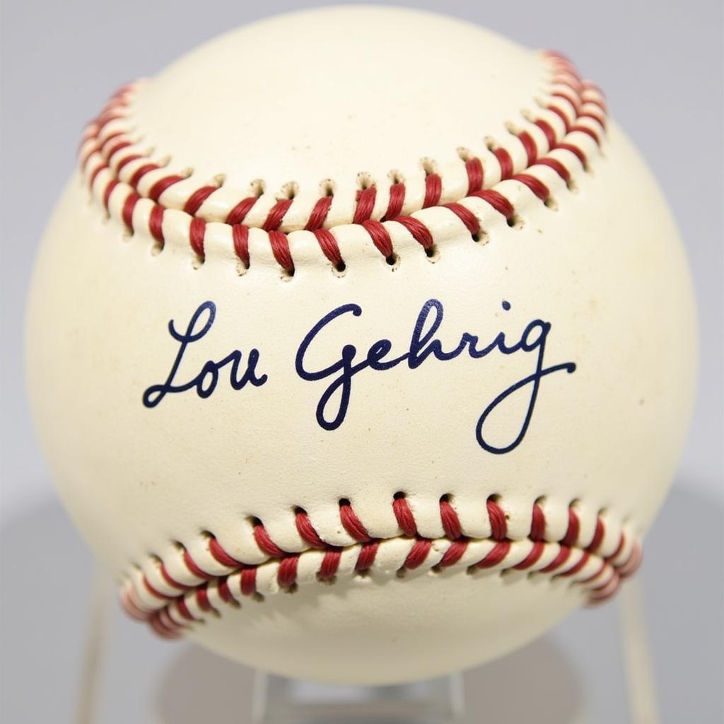 Lou Gehrig Autographed Baseball