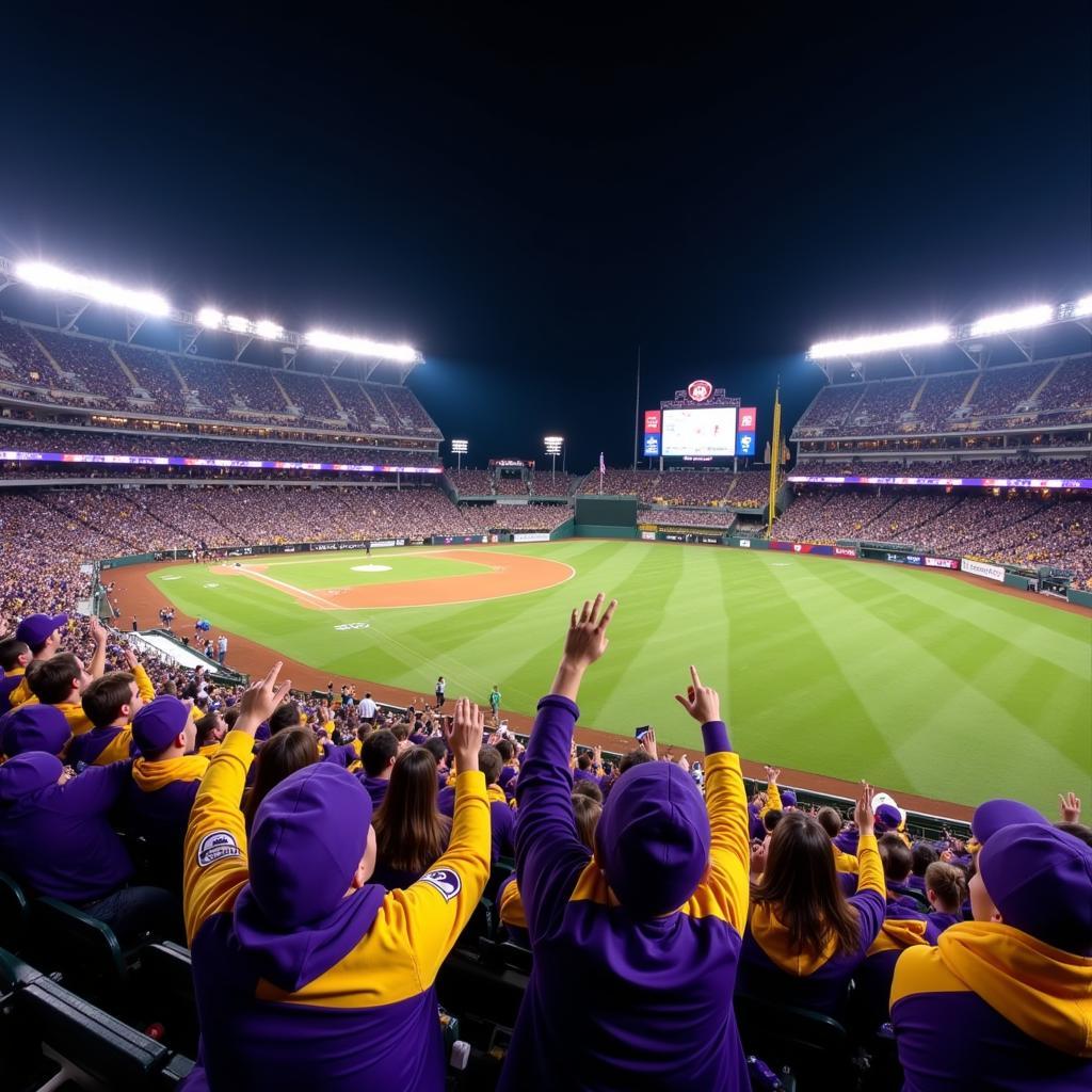 Louisiana Baseball Fans Cheering