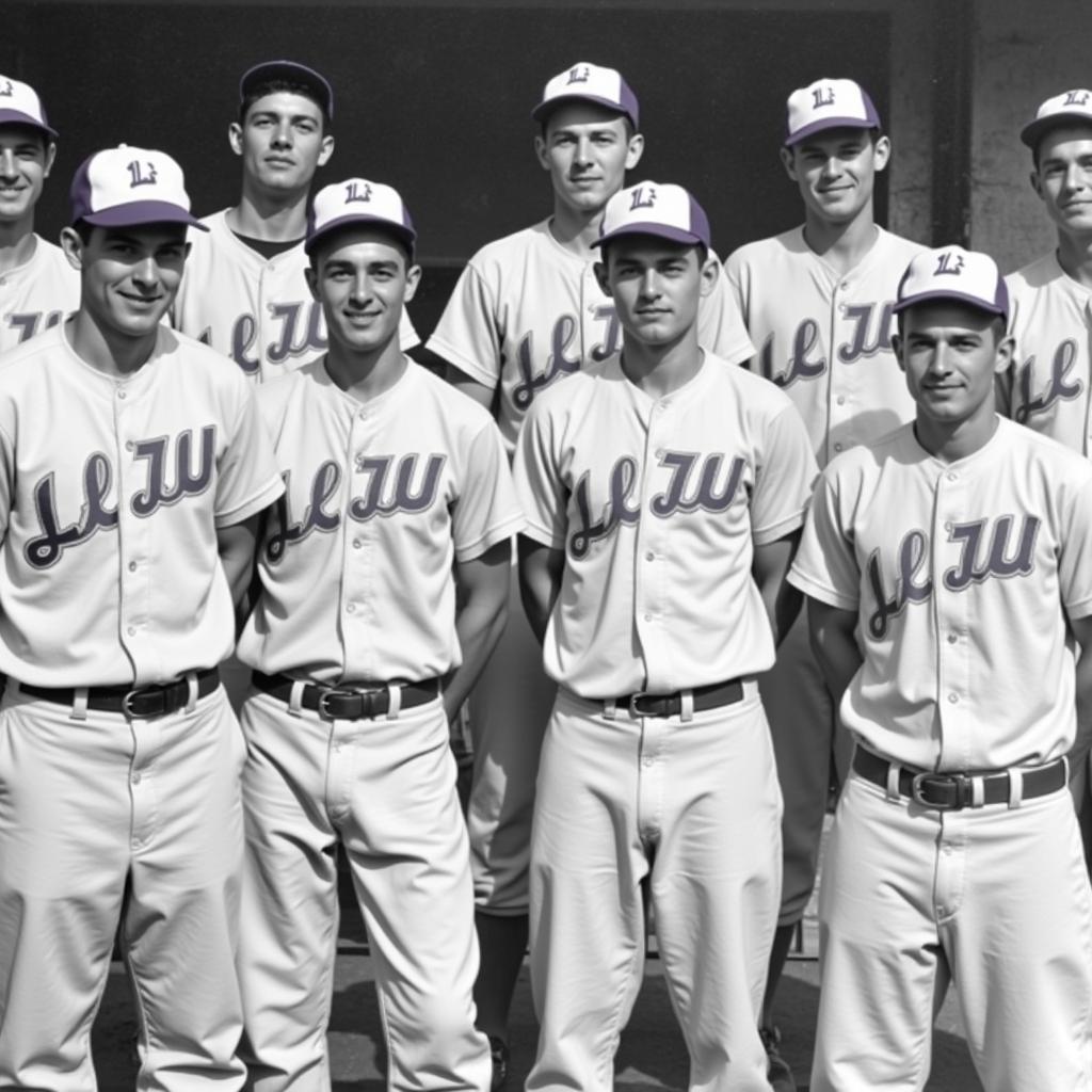 LSU Tigers early baseball uniforms