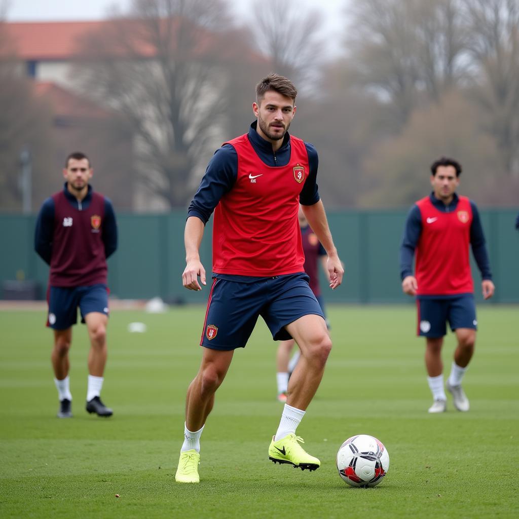 Lucas training with Besiktas