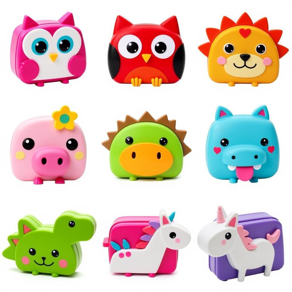 Colorful Lunch Box Animal Designs