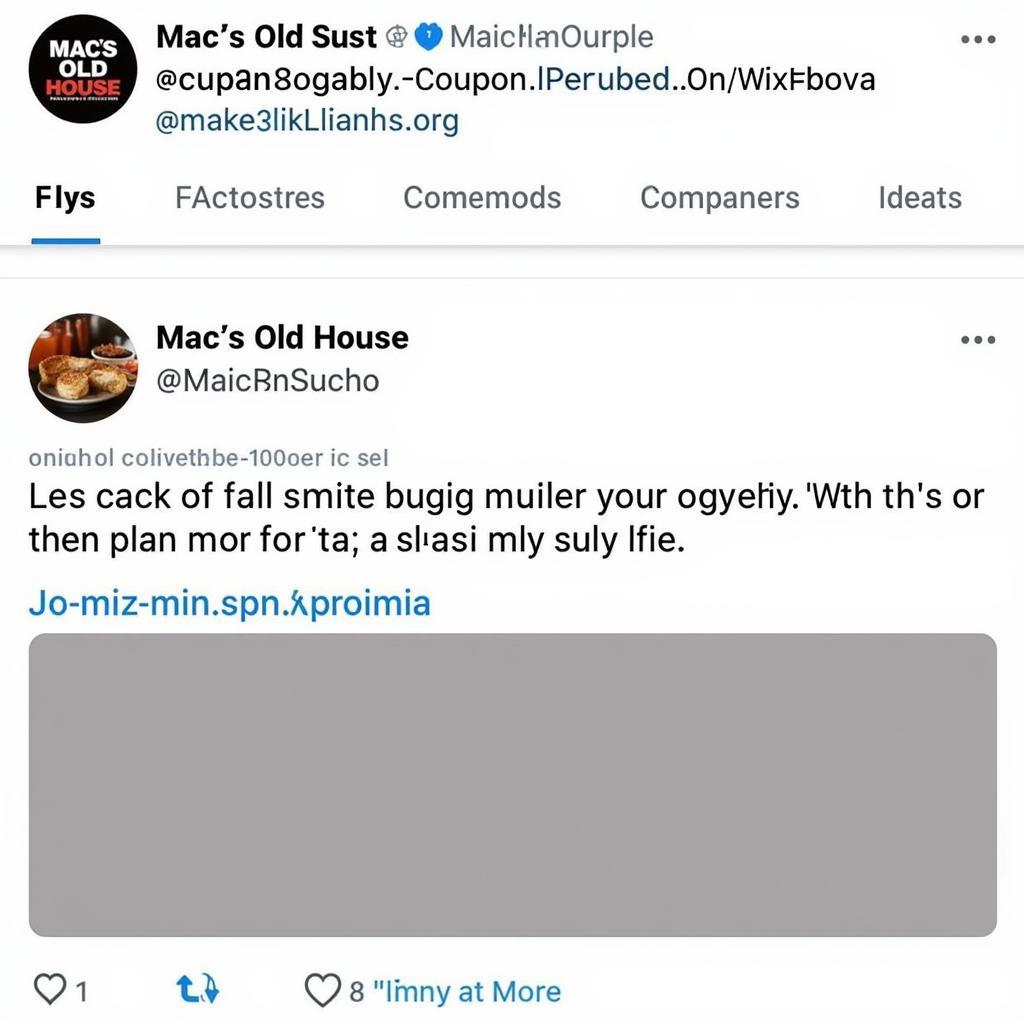 Mac's Old House Social Media Promotion