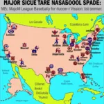 Map of Major League Baseball Teams in the USA