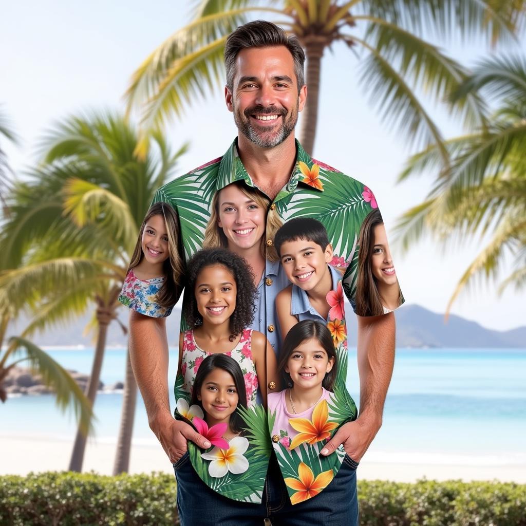 Custom Hawaiian Shirt with Family Photo