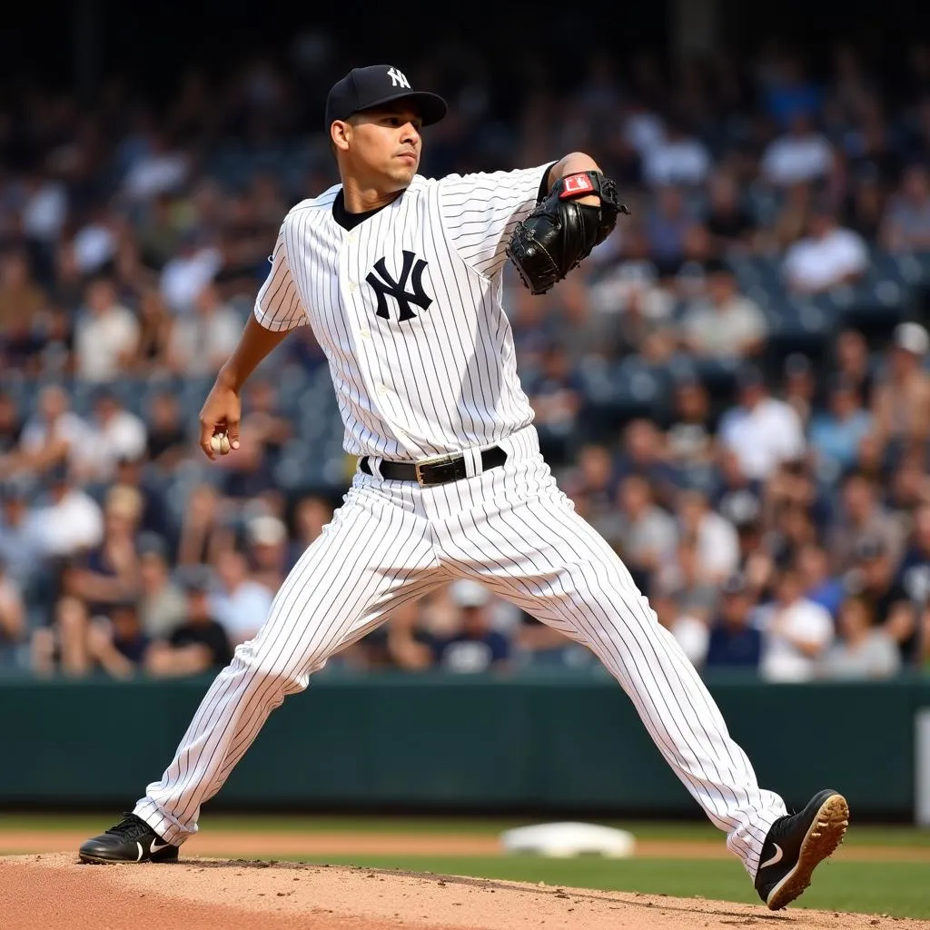 Mariano Rivera pitching at Yankee Stadium