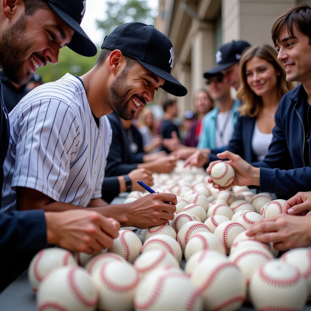 Mariano Rivera Signing Autographs